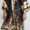 Женский шелковый халат Sharm (черный)