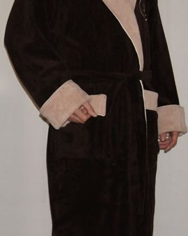 Мужской махровый халат Lamar (коричневый)